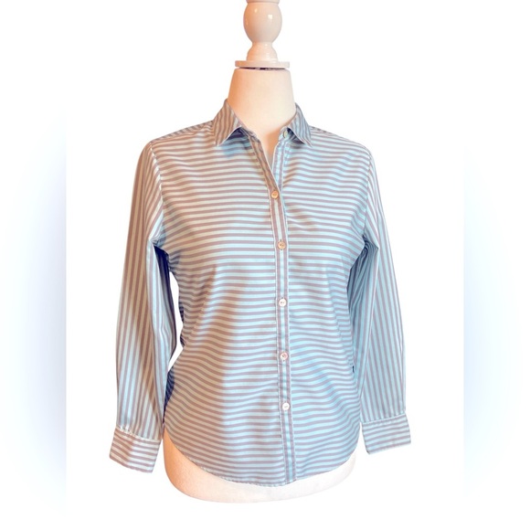 Foxcroft Heritage Non-Iron Button Down Blouse 8P EUC - Picture 2 of 11